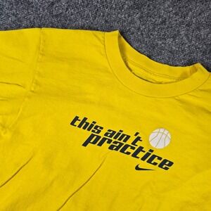Nike Kids T Shirt Yellow Basketball Practice Graphic Tee Size S